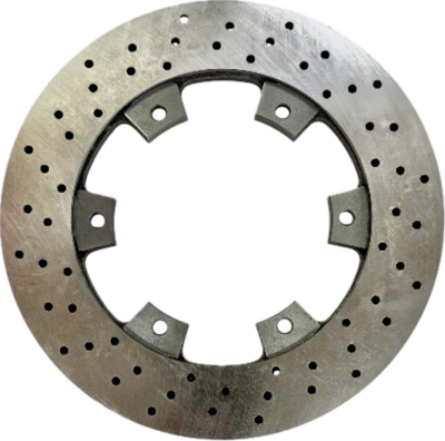 Ventilated rear disk brake (drilled)